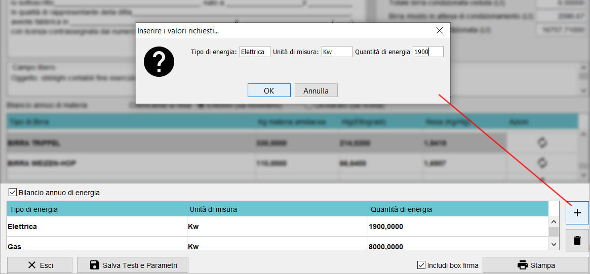 J-software - modulo J-beer bilancio energetico birrifici